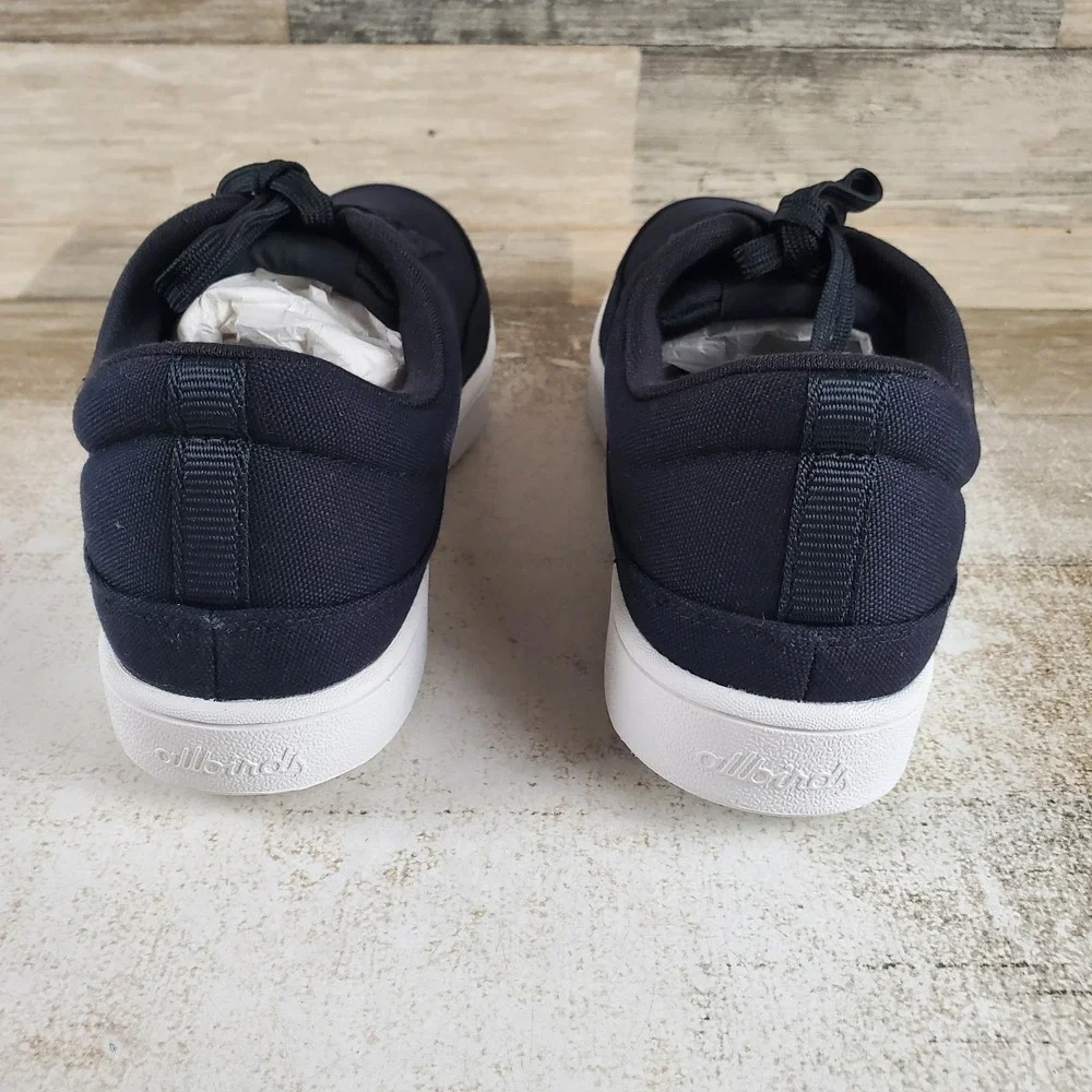 Allbirds Canvas Pacer Womens Shoes Sz 9 W Natural Black Blizzard Lace Up Sneaker